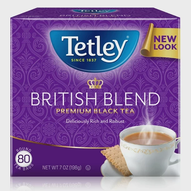 TETLEY BRITISH BLEND BLACK TEA 80 BAGS